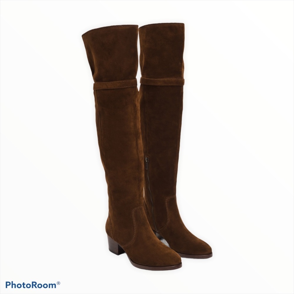 FRYE Clara Over the Knee Boot | Brown Suede | Size 9
